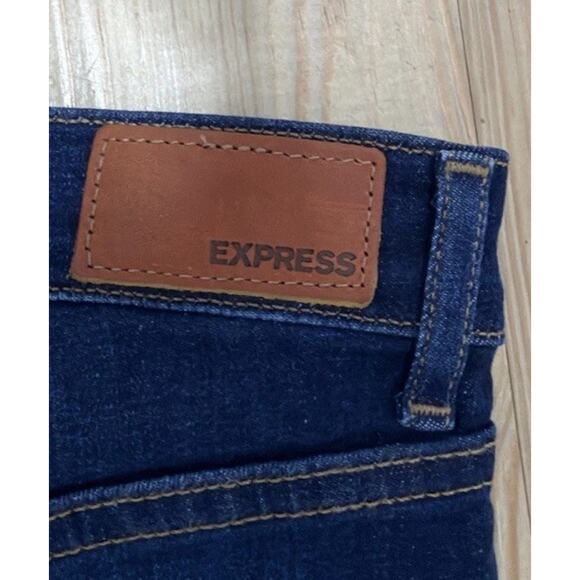 Express Slim Super High Rise Dark Wash Jeans NWT Size 8R 27x27 - Picture 7 of 9
